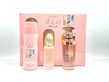 ESTUCHE LARRAFA MAYAR EAU DE PARFUM X 3 PRODUCTOS