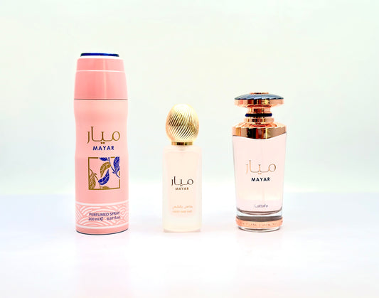 ESTUCHE LARRAFA MAYAR EAU DE PARFUM X 3 PRODUCTOS