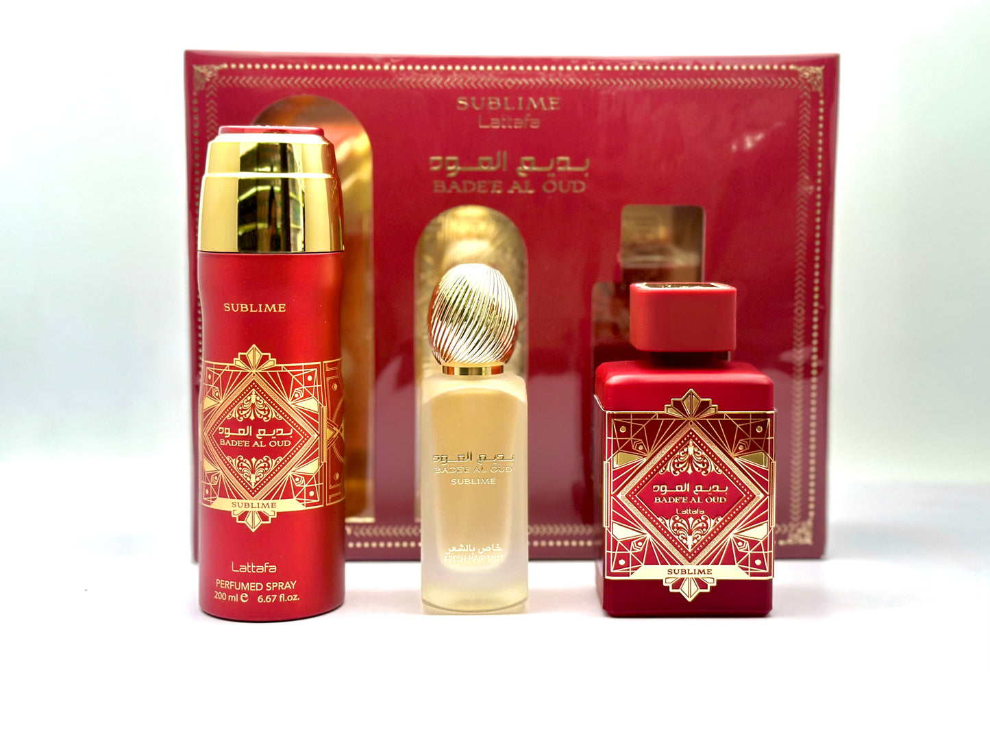 SET LATTAFA BADEE AI OUD SUBLIME EAU DE PARFUM x100 ML