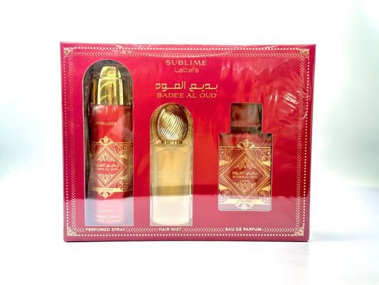 SET LATTAFA BADEE AI OUD SUBLIME EAU DE PARFUM x100 ML